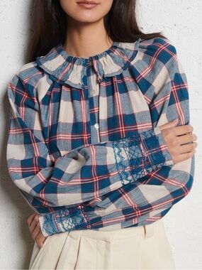 V De Vinster Abril Peter Pan Collar Blouse Size S